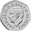 UK 50 Pence (Charles III Official Coinage Portrait First Featuring) CHARLES III D G REX F D 50 PENCE MJ coin obverse