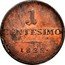 Italy Centesimo Francis I. Lombardy 1822 M C# 1.2 1 CENTESIMO 1822 coin reverse