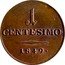 Italy Centesimo Franz Joseph I 1849 M C# 25 1 CENTESIMO 1849 coin reverse