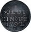 Italy Cinque Soldo St. George. Genoa 1792 KM# 246 SOLDI CINQUE 1792 coin reverse