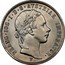 Italy Lira Lombardy Venetia 1852 C# 37.1 FRANC IOS I D G AVSTRIAE IMPERATOR V coin obverse
