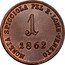 Italy Soldo Franz Joseph I 1862 V C# 35.3 MONETA SPICCIOLA PEL R LOMB VENETO 1 1862 coin reverse