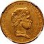 Italy Sovrano Ferdinand I 1837 A C# 21.1 FERD I D G AVSTR IMP HVNG BOH R H N V. coin obverse