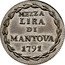 Italy 1/2 Lira (Mezza Lira) Leopoldo II 1791 KM# 271 MEZZA LIRA DI MANTOVA 1791 coin reverse