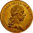 Italy 1/2 Sovrano Leopold II 1792 M KM# 232 LEOPOLD II D G R IMP S A GE HIE HV BO REX M coin obverse