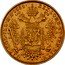 Italy 1/2 Sovrano Franz Joseph I 1854 M C# 40.1 REX LOMB ET VEN DALM GAL LOD ILL A A 1854 . coin reverse