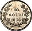 Italy 10 Soldi Carlo II 1838 C# 39 10 SOLDI 1838 coin reverse