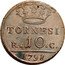 Italy 10 Tornesi Ferdinando IV 1798 P//RC KM# 224 TORNESI R 10 C 1798 coin reverse