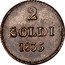 Italy 2 Soldo Carlo II. Lucca 1835 KM# 36 2 SOLDI 1835 coin reverse