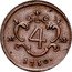 Italy 4 Cavalli Carlo. Naples 1750 DeG//MM KM# 156 4 M M 1750 coin reverse