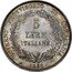 Italy 5 Lira Lombardy Venetia 1848 M C# 22.1 GOVERNO PROVVISORIO DI LOMBARDIA 1842 5 LIRE ITALIANE coin obverse
