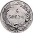 Italy 5 Soldo Maria Theresa 1780 KM# 188 5 SOLDI 17 80 coin reverse