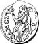 Italy 7 Soldo Manuta Siege Coinage ND KM# 129 SANCTVS ANSELMVS coin reverse