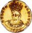 Italy Doppia Lucca Coinage 1750 KM# 57.2 VULTVS SANCTVS 1750 coin reverse