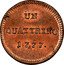 Italy Quattrino Maria Theresa 1777 KM# 182 UN QVATTRINO 1777 coin reverse
