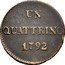 Italy Quattrino 1792 C# 1 Massa - Carrara/ Duchy Standard Coinage coin reverse