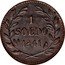 Italy 1 Soldo Carlo II 1841 KM# 34a 1 SOLDO 1841 coin reverse