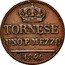Italy 1-1/2 Tornese Ferdinando II 1844 KM# 355 TORNESE UNO E MEZZO 1844 coin reverse