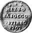 Italy 1/2 Baiocco Pius VI 1797 XXIII KM# 1 MEZZO BAIOCCO VITERBO 1797 coin reverse