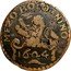 Italy 1/2 Bolognino Urban VIII 1624 KM# 33 MEZO BOLOGNINO 1604 coin reverse