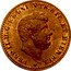Italy 1/2 Tornese (Mezzo Tornese) Ferdinando II. Bourbon 1853 KM# 371 FERD II D G REGNI VTR SIC ET HIER REX coin obverse
