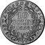 Italy 10 Soldo (50 Centesimi) Pius IX 1868 R XXIII KM# 1386.2 STATO PONTIFICIO 10 SOLDI 50 R C MI coin reverse