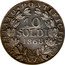 Italy 10 Soldo (50 Centesimi) Pius IX 1868 R XXIII KM# 1386.1 STATO PONTIFICIO 50 C M1 R 10 SOLDI 1868 coin reverse