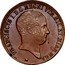 Italy 10 Tornesi Francesco I 1825 KM# 293 FRANCISCVS I D G REGNI VTR SIC.ET HIER REX coin obverse