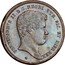 Italy 10 Tornesi Ferdinando II 1st portrait 1833 KM# 306 FERDINANDVS II.D.G.REGNI VTR. SIC. ET HIER.REX. coin obverse