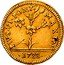 Italy 15 Paoli (1/2 Doppia D'oro) Pius VI 1788 KM# 281 PIVS VI PON T MAXIM 1788 coin obverse
