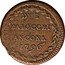 Italy 2 Baiocchi Pio VI 1796 XXII KM# 2 DVE BAIOCCHI BANCONO ANCONA 1796 coin reverse