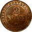 Italy 2 Soldo (10 Centesimi) Pius IX 1867 R XXI KM# 1373 STATO PONTIFICIO 2 SOLDI R 10 CENT coin reverse