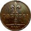 Italy 2 Tornese Francesco II 1859 KM# 375 TORNESI 2 1859 coin reverse