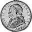 Italy 20 Lire Pius IX 1866 R XX KM# 1382.2 PIVS IX PON MAX AN XX coin obverse