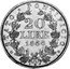 Italy 20 Lire Pius IX 1866 R XX KM# 1382.2 STATO PONTIFICIO 20 LIRE 1866 coin reverse