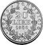 Italy 20 Lire Pius IX 1866 R XX KM# 1382.1 STATO PONTIFICIO 20 LIRE 1866 coin reverse