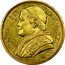 Italy 20 Lira Pio IX 1867 R XXII KM# 1382.3 PIVS IX PON MAX A XXII coin obverse