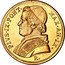 Italy 5 Scudo Pius IX 1854 R IX KM# 1116 PIVS IX PONT MAX AN IX R. coin obverse