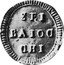 Italy 6 Baiocchi Pius VI 1797 XXIII KM# 9 SEI BAIOC CHI coin reverse