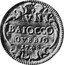 Italy Baiocco Benedict XIV 1748 Retrograde 4 KM# 145 VN BAIOCCO GVBBIO 1748 coin reverse