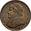 Italy 1 Lira Pio IX Medium bust 1866 R XXI KM# 1378 PIVS IX PON MAX AN XXI coin obverse