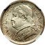 Italy Lira Pio IX Large bust 1868 R XXIII KM# 1387 PIVS IX PON M A XXIII coin obverse