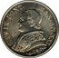 Italy 1 Lira Pio IX Small bust 1866 R XXI KM# 1377.2 PIVS IX PONT MAX AN XXI coin obverse