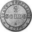 Italy 1 Soldo Pius IX 1866 R XXI KM# 1372.1 STATO PONTIFICIO 5 CENT 1 SOLDO R coin reverse
