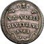 Italy 1/2 Grosso Clement XIII 1762 1762-IV KM# 995 VAE VOBIS DIVITIBVS 1761 coin reverse