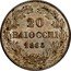 Italy 20 Baiocchi Pio IX 1865 R XX KM# 1360a 20 BAIOCCHI 1865 R coin reverse