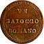 Italy Baiocco Pius VI ND (1797) XXIII KM# 1225 VN BAIOCCO ROMANO coin reverse