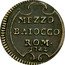 Italy Mezzo Baiocco Benedict XIV 1742 II KM# 1158 MEZZO BAIOCCO ROM 1742 coin reverse