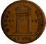 Italy Mezzo Baiocco Benedict XIV 1750 XI KM# 1172 MEZZO BAIOCCO 17 50 AN IVB coin reverse