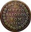 Italy Mezzo Baiocco Clement XIII 1758 I KM# 1183.2 MEZZO BAIOCCO ROM 1758 coin reverse